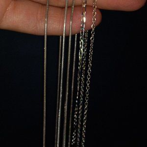 Lot of 925 Silver Chains